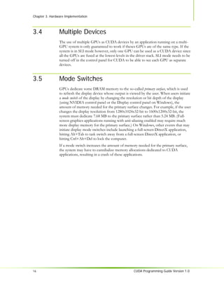 Nvidia CUDA Programming Guide 1.0 | PDF