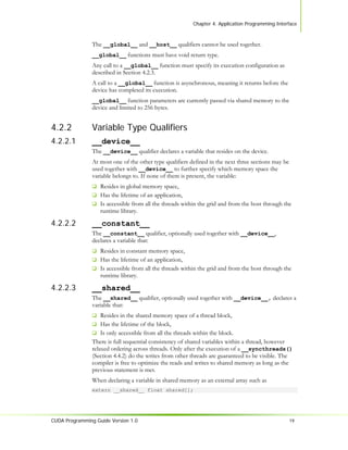Nvidia CUDA Programming Guide 1.0 | PDF