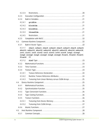 Nvidia CUDA Programming Guide 1.0 | PDF
