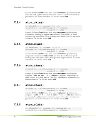 Nvidia CUDA Programming Guide 1.0 | PDF