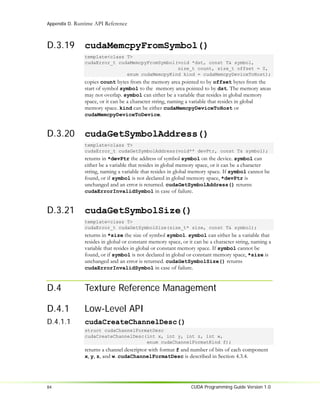 Nvidia CUDA Programming Guide 1.0 | PDF