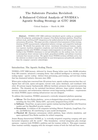 NVIDIA's Agentic Scaling Strategy at GTC 2026 | PDF
