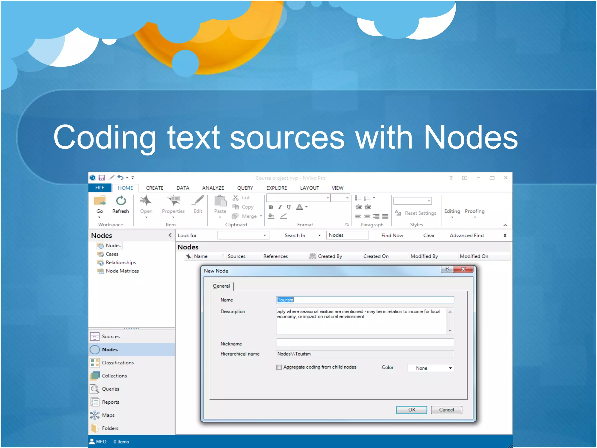 Coding text sources with Nodes
 