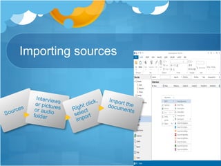 Importing sources
 