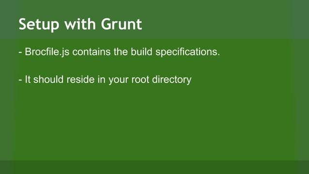 Broccoli.js presentation | PPT