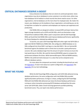 Maximizing Oracle Database performance with Intel SSD DC P3600 Series ...
