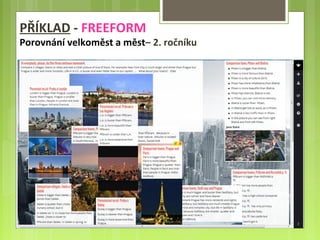 PŘÍKLAD - FREEFORM
Porovnání velkoměst a měst– 2. ročníku
 