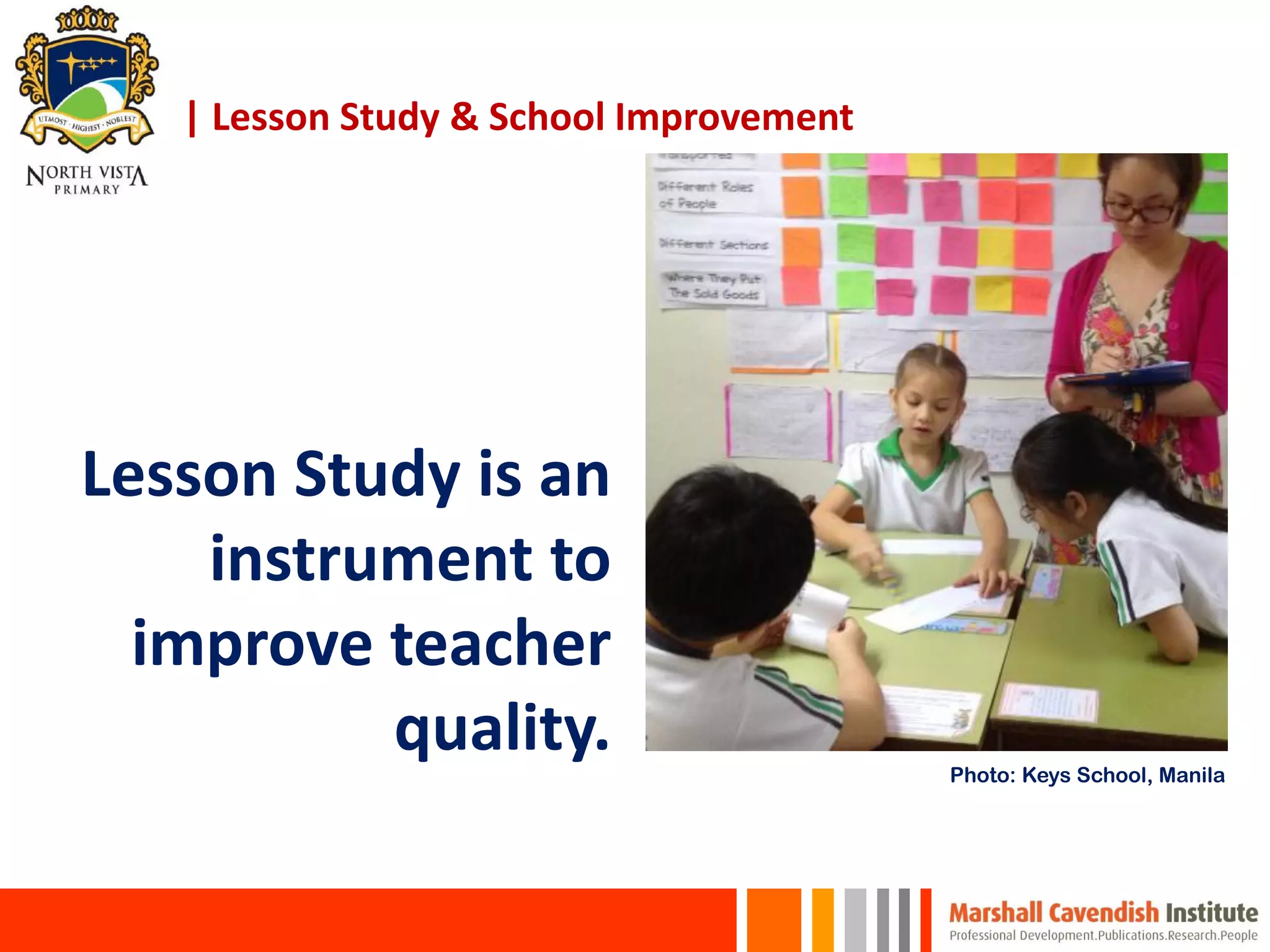 | Lesson Study & School Improvement
Lesson Study is an
instrument to
improve teacher
quality. Photo: Keys School, Manila
 