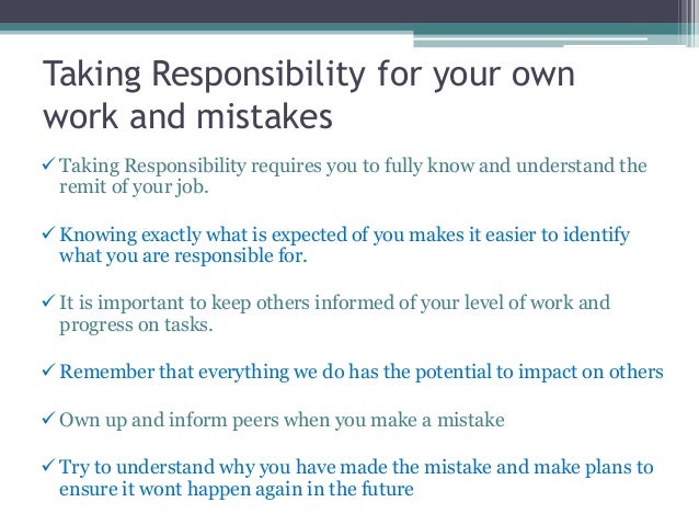 work responsibility