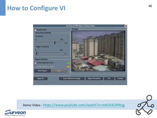 46 How to Configure VI 
Demo Video : https://www.youtube.com/watch?v=mKUS4J3fWzg 
 