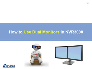 How to Use Dual Monitors in NVR3000 
50 
 