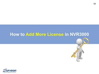 How to Add More License in NVR3000 
54 
 