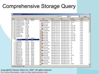 Comprehensive Storage Query