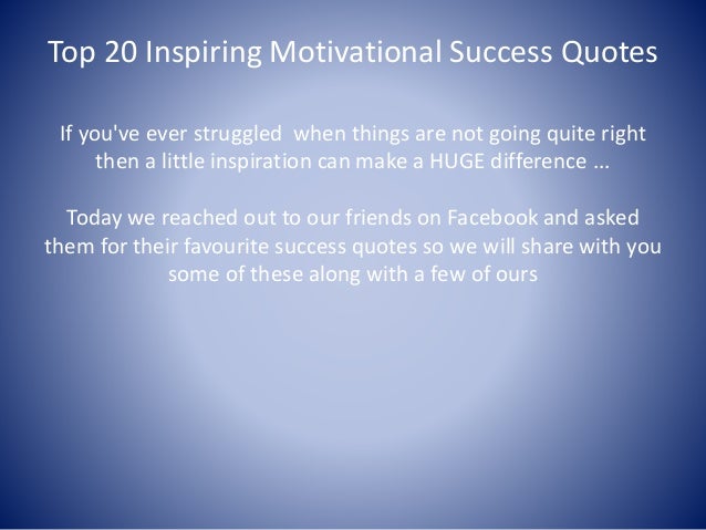 Top 20 Inspiring and Motivational Success Quotes