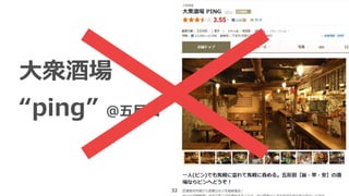 32
大衆酒場
“ping” @五反田
 