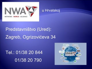 Predstavništvo (Ured):  Zagreb, Ogrizovićeva 34 Tel.: 01/38 20 844 01/38 20 790 u Hrvatskoj 