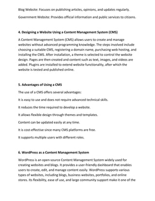 Designing a Blog Using Wordpress | PDF