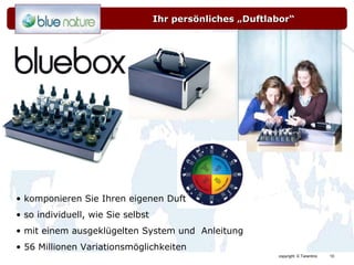 komponieren Sie Ihren eigenen Duft  so individuell, wie Sie selbst mit einem ausgeklügelten System und  Anleitung 56 Millionen Variationsmöglichkeiten Ihr persönliches „Duftlabor“ 