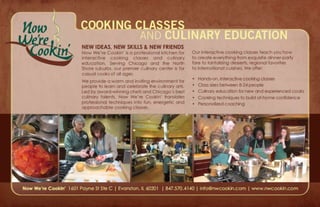 Brochure: Cooking Classes and Culinary Education 