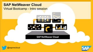 SAP NetWeaver Cloud
Virtual Bootcamp - Intro session




  @sapnwcloud
 
