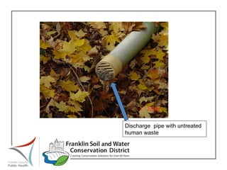Discharge  pipe with untreated human waste 