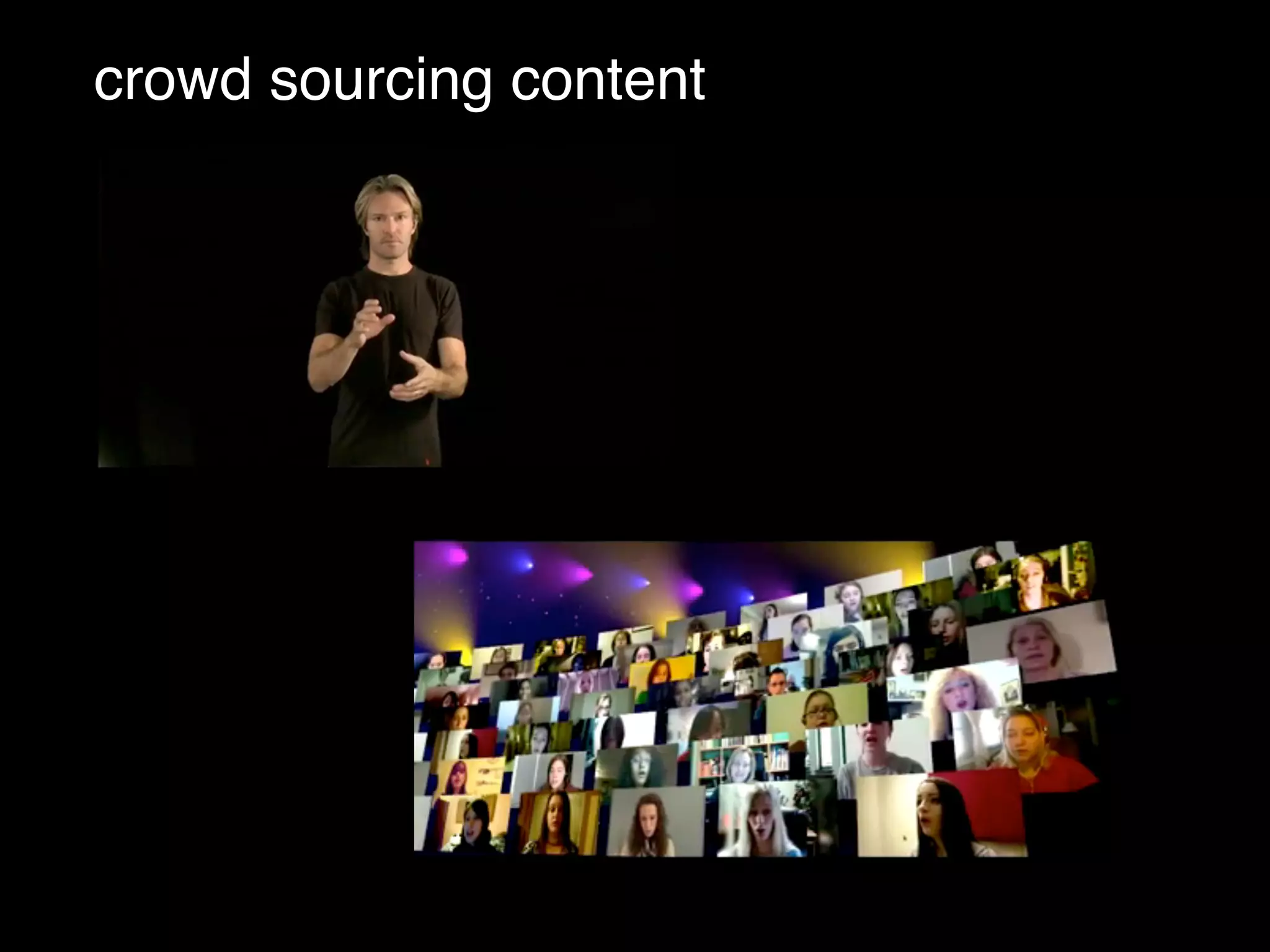 crowd sourcing content
 