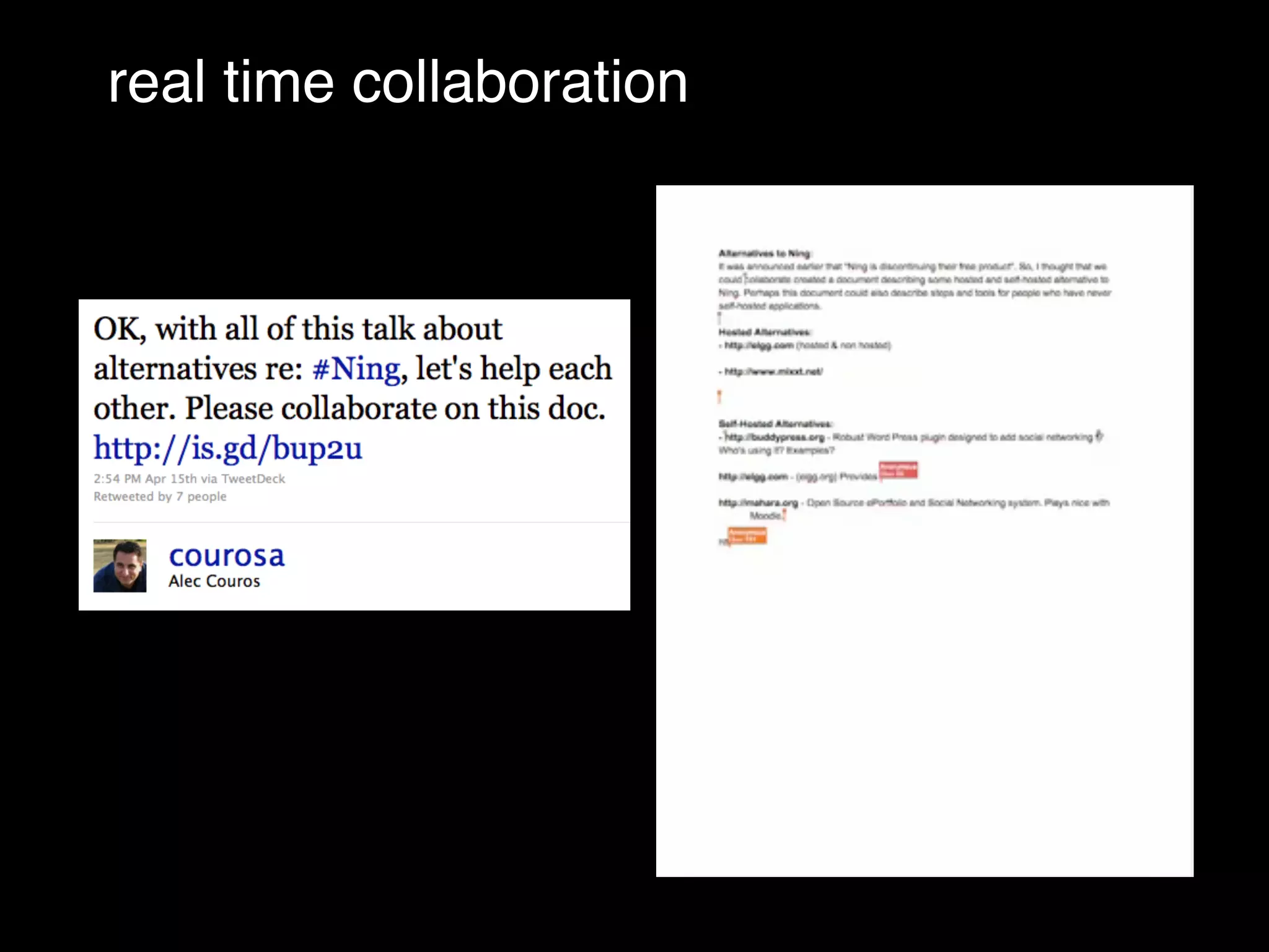 real time collaboration
 