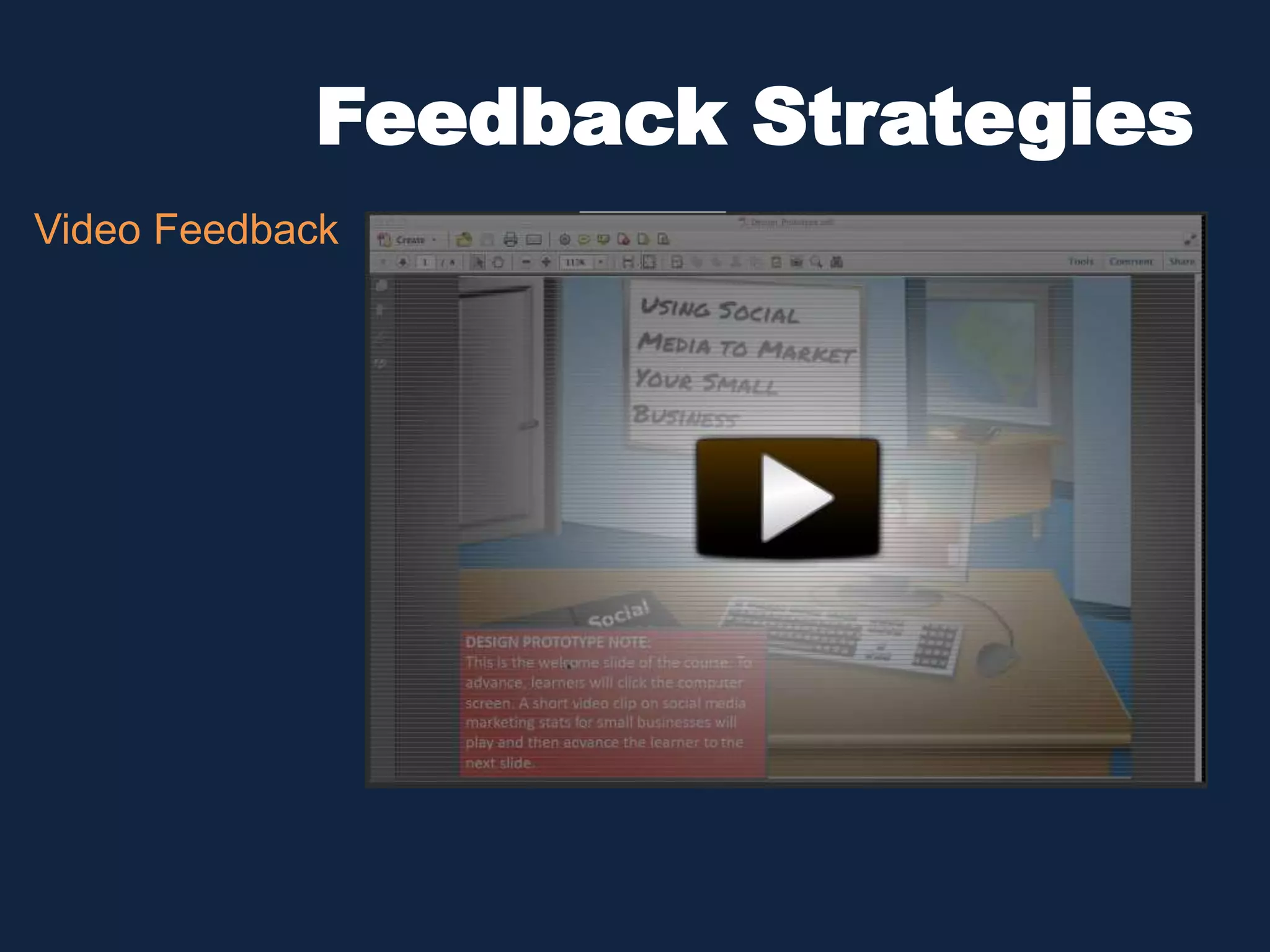 Feedback Strategies 
Video Feedback 
 