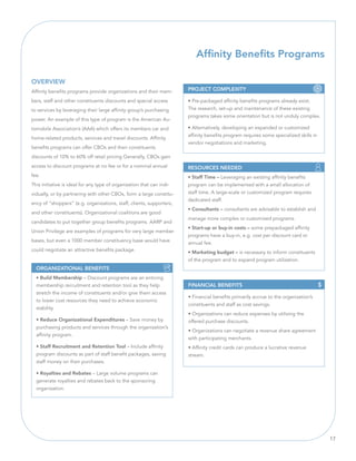Affinity Benefits Programs

OVERVIEW
Affinity benefits programs provide organizations and their mem-        PROjECT COMPlE...