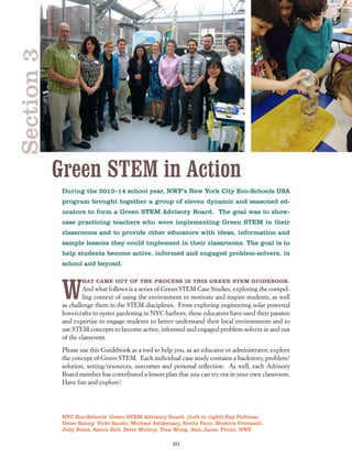 20
NYC Eco-Schools’ Green STEM Advisory Board. (Left to right) Ray Pultinas,
Deise Kenny, Vicki Sando, Michael Ashkenazy, ...