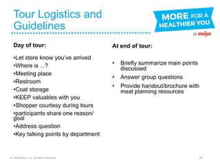 Shop Tour Example Format High Impact Grocery Store Tours | PDF