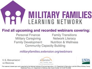 militaryfamilies.extension.org/webinars
59
 