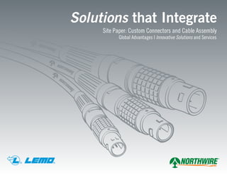 Solutions that Integrate
Site Paper: Custom Connectors and Cable Assembly
Global Advantages | Innovative Solutions and Services
 