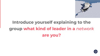 Introduce yourself explaining to the
group what kind of leader in a
are you?
 