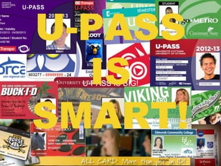 Ohio Higher Education Rail Network
Institute
U-PASS IS BIG!
U-PASS
IS
SMART!
 