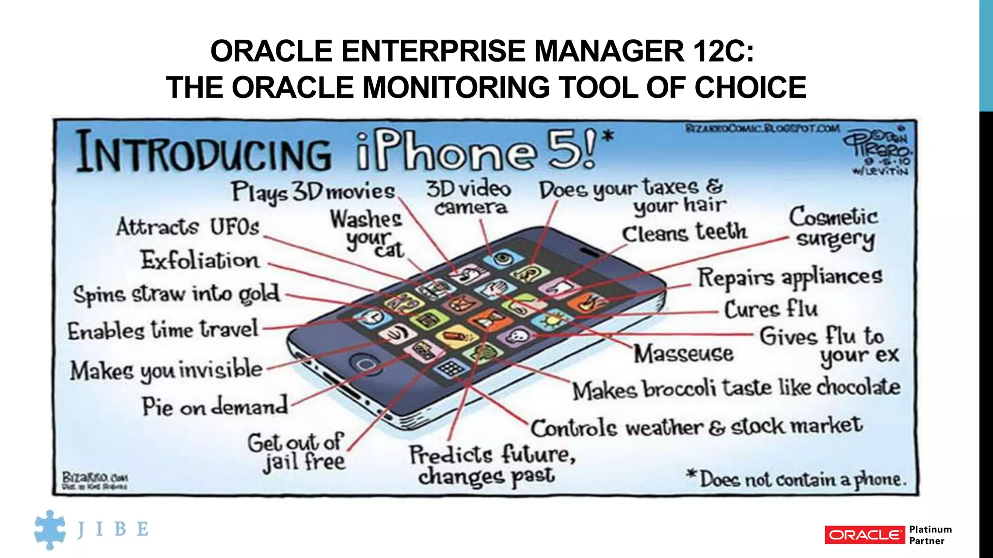 ORACLE ENTERPRISE MANAGER 12C:
THE ORACLE MONITORING TOOL OF CHOICE
 