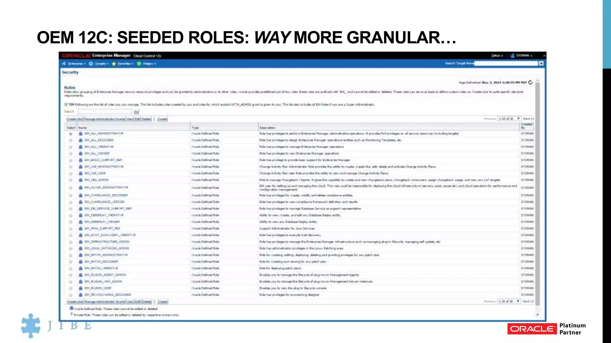 OEM 12C: SEEDED ROLES: WAY MORE GRANULAR…
 