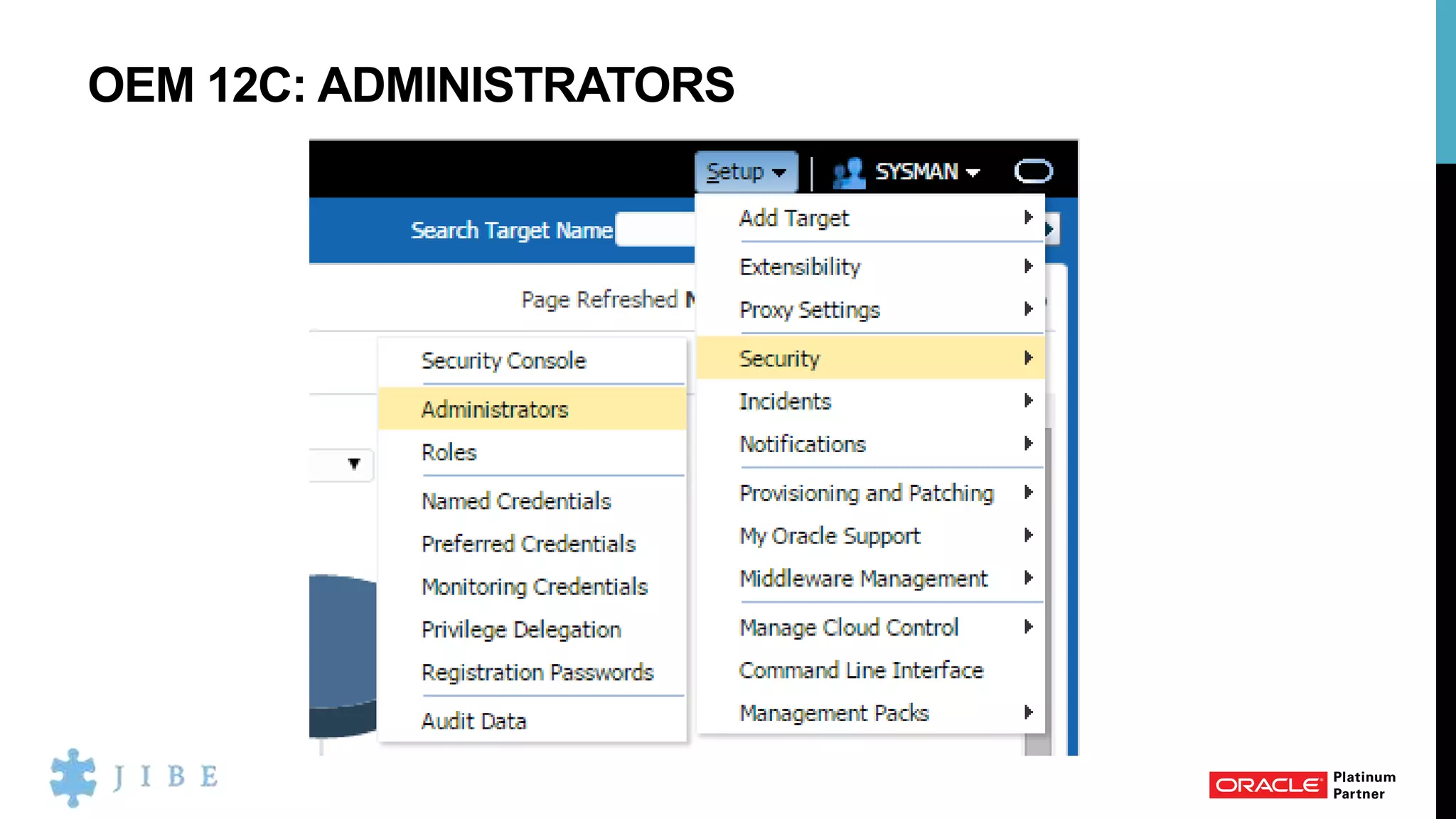 OEM 12C: ADMINISTRATORS
 
