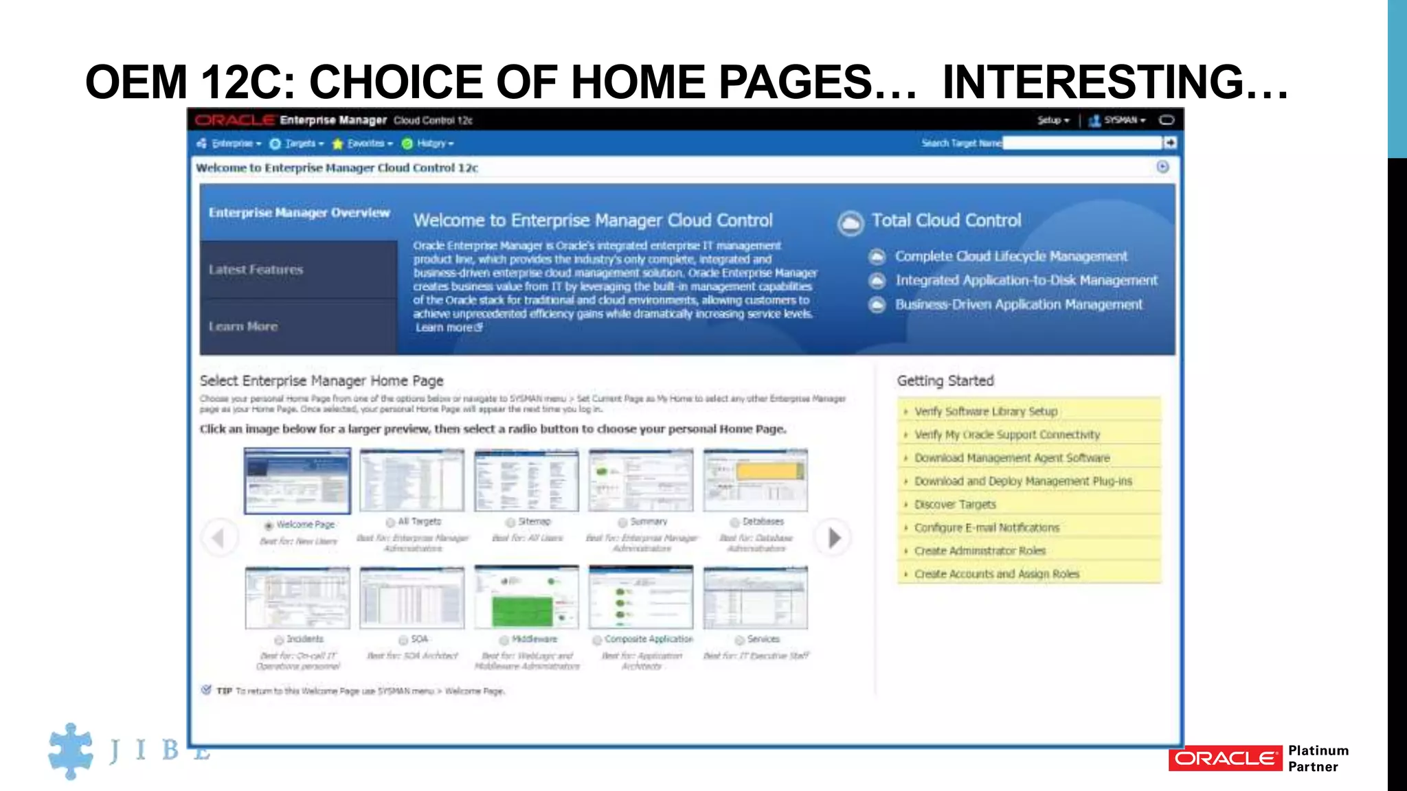 OEM 12C: CHOICE OF HOME PAGES… INTERESTING…
 