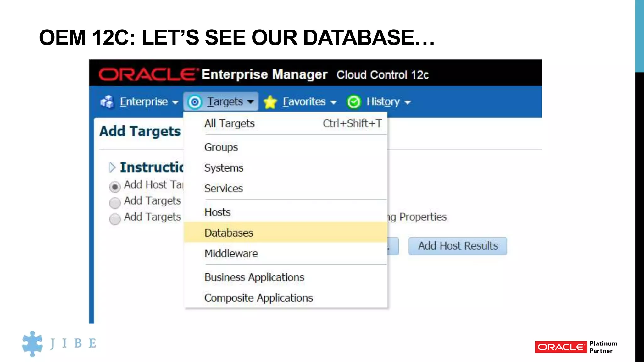 OEM 12C: LET’S SEE OUR DATABASE…
 