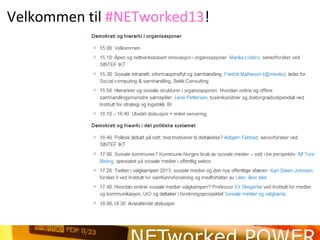 Velkommen til #NETworked13!

 