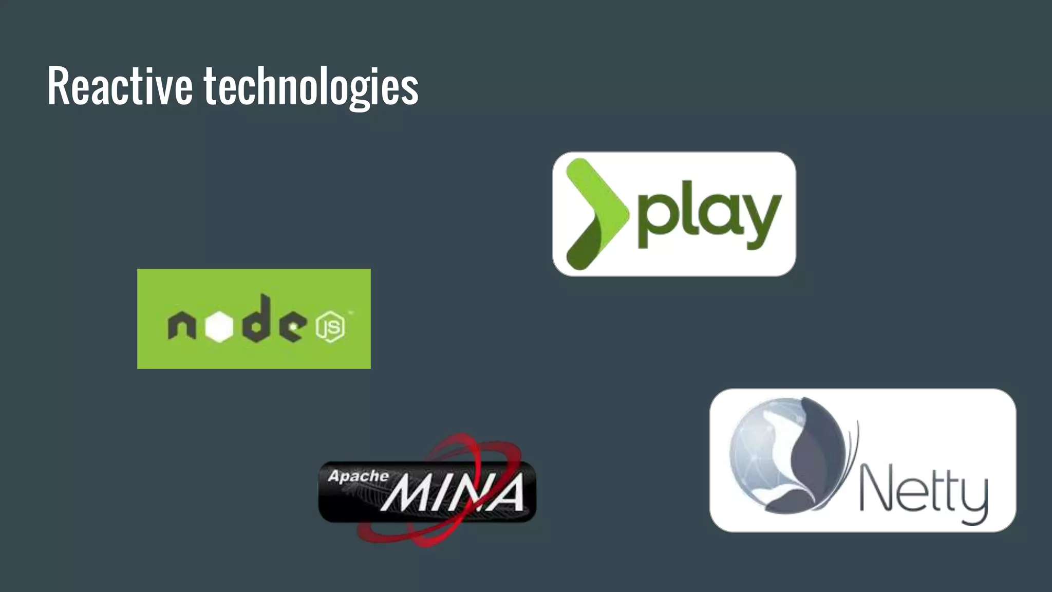 Reactive technologies
 