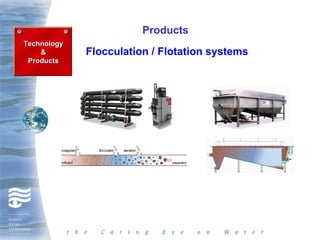 Products
Technology
    &        Flocculation / Flotation systems
 Products
 