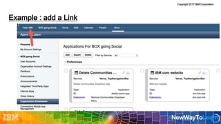 Copyright 2017 IBM Corporation
Example : add a Link
17
 