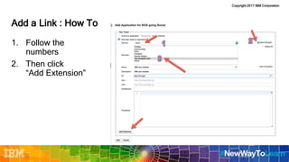 Copyright 2017 IBM Corporation
Add a Link : How To
1. Follow the
numbers
2. Then click
“Add Extension”
 