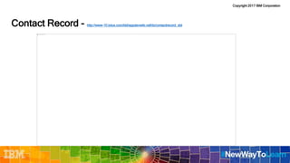 Copyright 2017 IBM Corporation
Contact Record - http://www-10.lotus.com/ldd/appdevwiki.nsf/dx/contactrecord_sbt
 