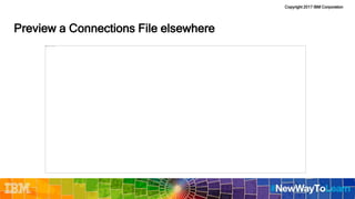 Copyright 2017 IBM Corporation
Preview a Connections File elsewhere
 