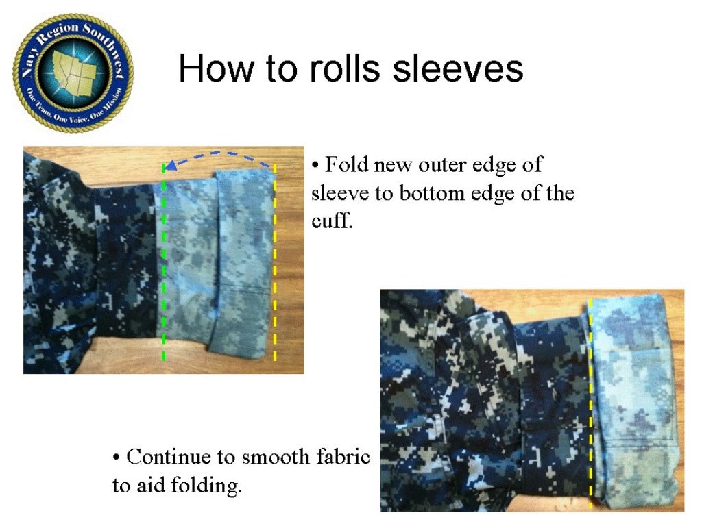 Navy NWU Sleeve Rolling Instructions