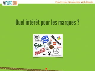 Conférence Normandie Web Xperts




Quel intérêt pour les marques ?
 