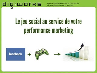 Le jeu social au service de votre
     performance marketing


     +
 